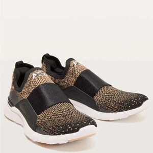 APL Lululemon Women’s TechLoom Bliss Black/Rose Slip Ons
